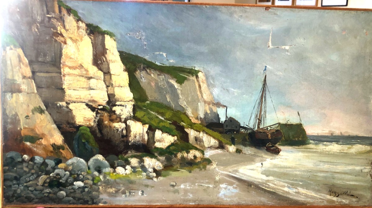 Côte d'Albâtre Etretat vers 1870 de Jean Mazzella 