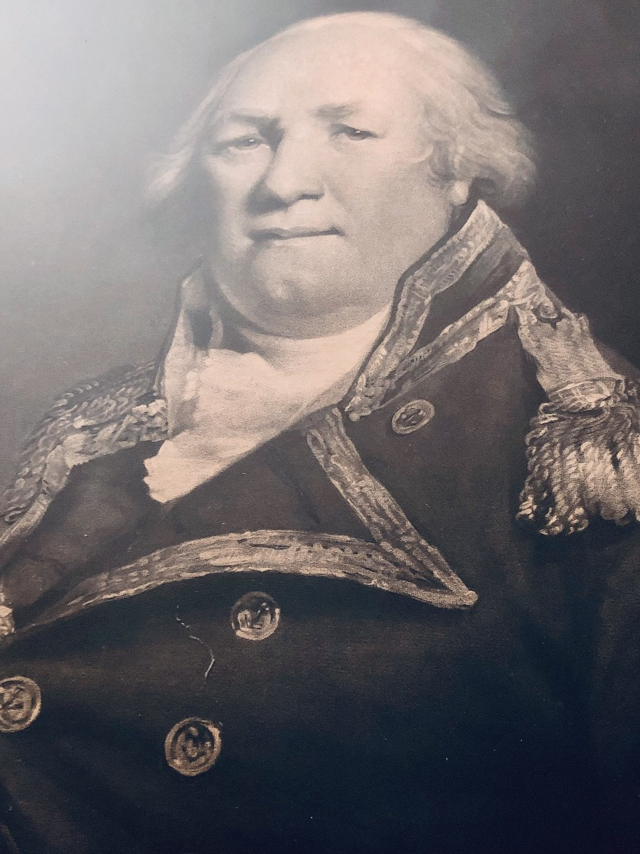 Portrait gravé de Captain John Schank du Royal Navy , Architecte Naval 1789-photo-2