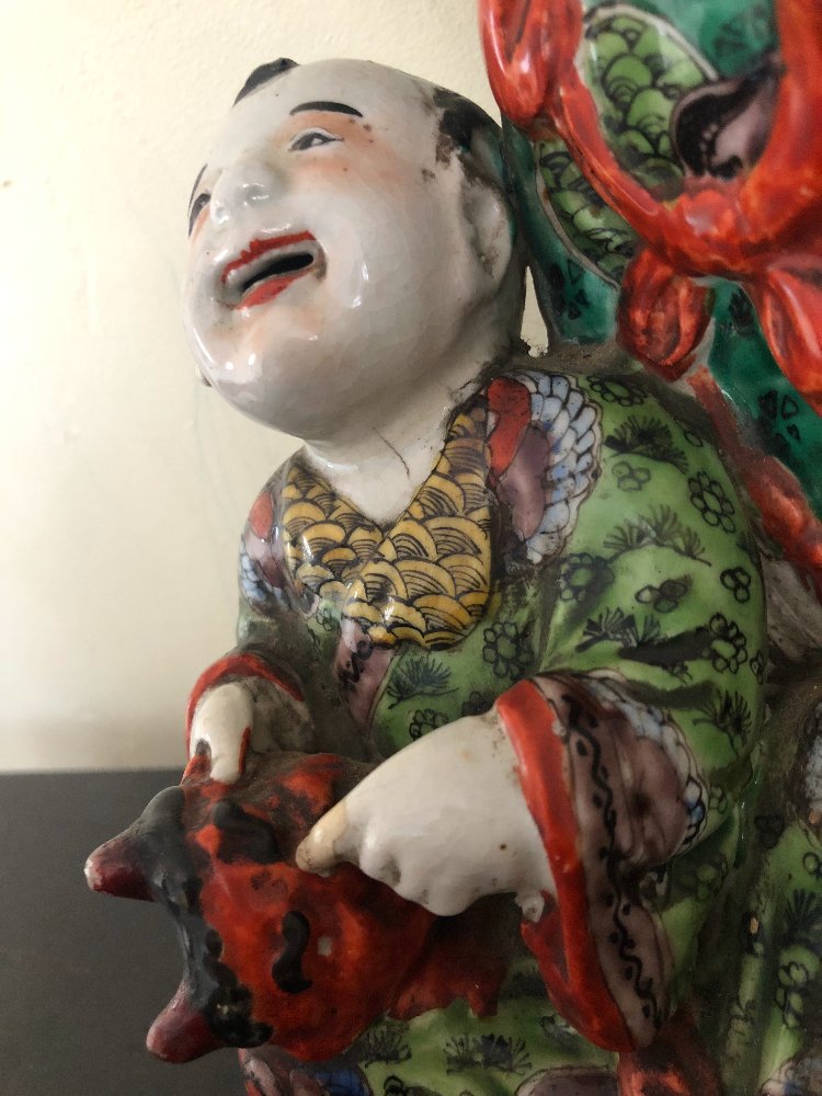 Woman And Child, Painted On Kutani Earthenware, Japan, Meiji Period (1868–1912)-photo-4