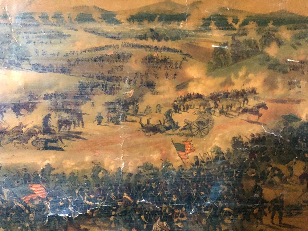 1888 Advertising Poster Featuring The American War Of Secession For Mccormick Tractors-photo-3