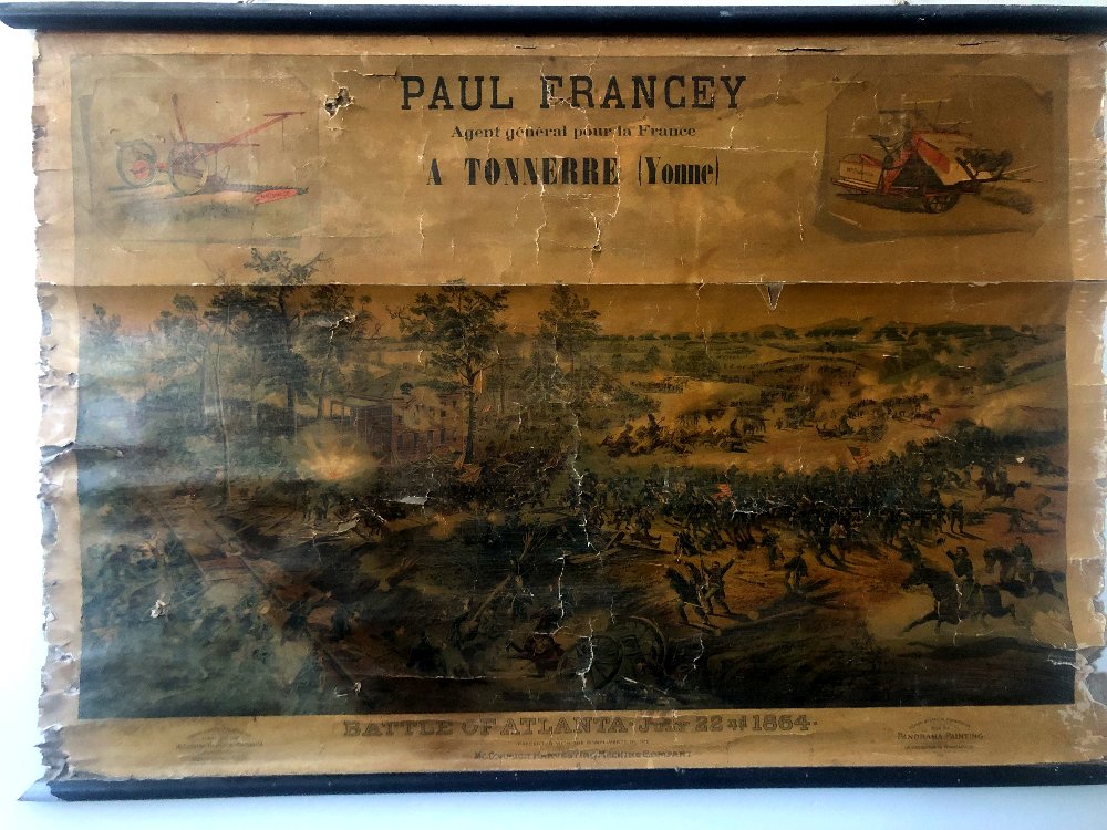 1888 Advertising Poster Featuring The American War Of Secession For Mccormick Tractors-photo-2
