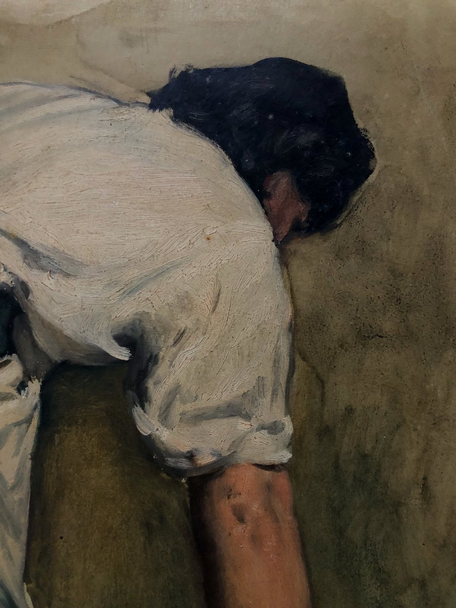 Study Of A Baker, Attributed To Louis Delbeke, 1821–1891-photo-2