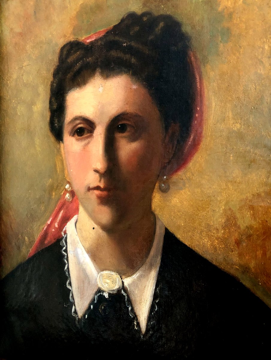 Portrait Of A Spanish Woman: Costumbrismo, C. 1860 -photo-3