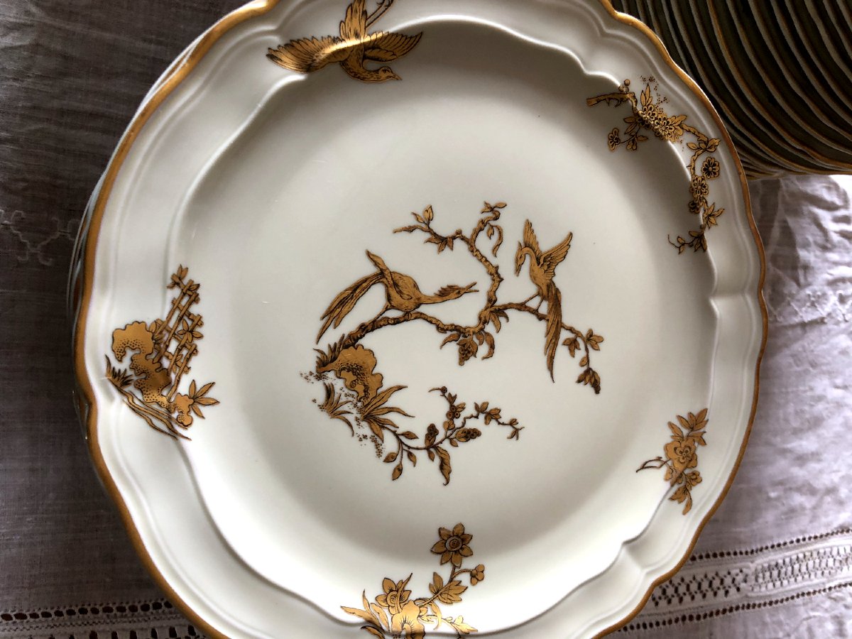 Services Porcelaine 60 pièces Bernaudaud Limoges pour la visite S.M Elizabeth II en 1957