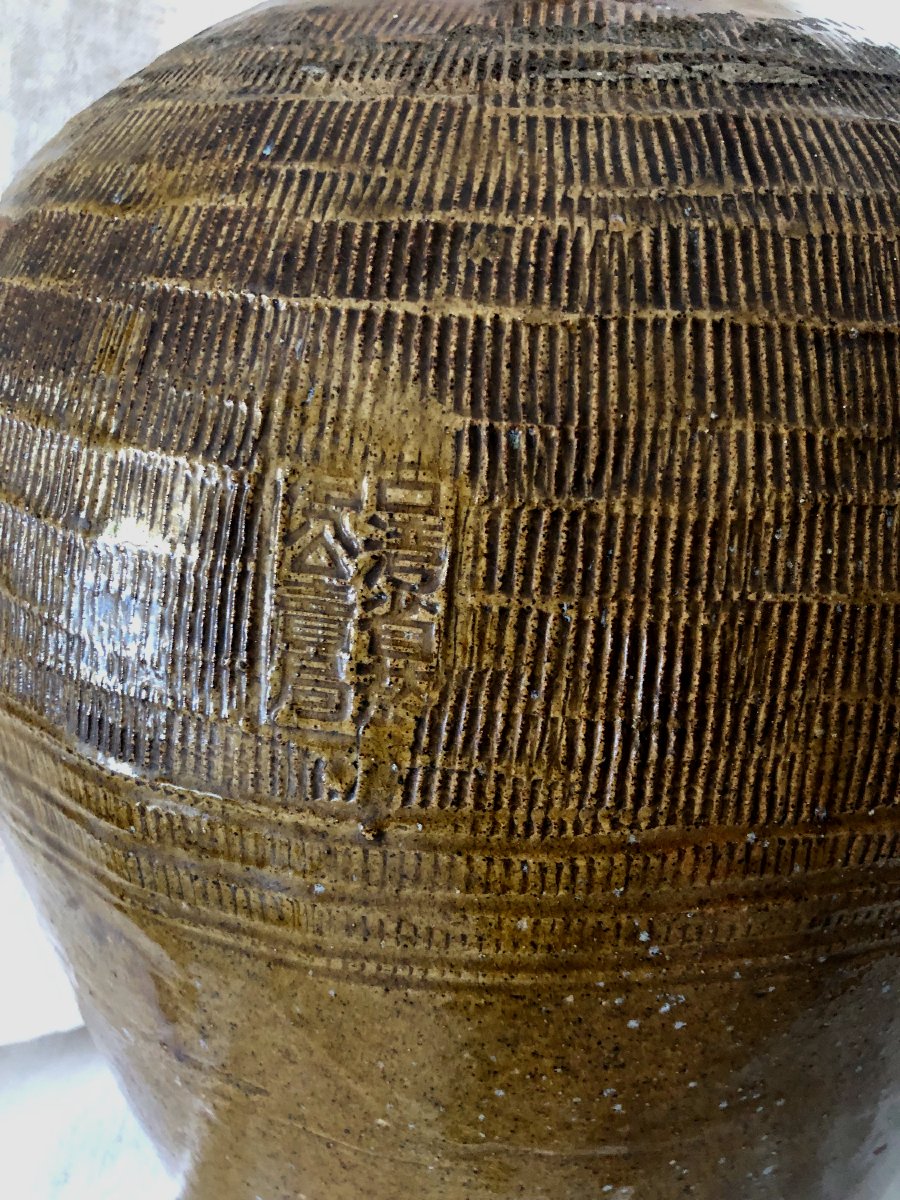 Pair Of Glazed Taiwanese Jars, Circa 1940-photo-2