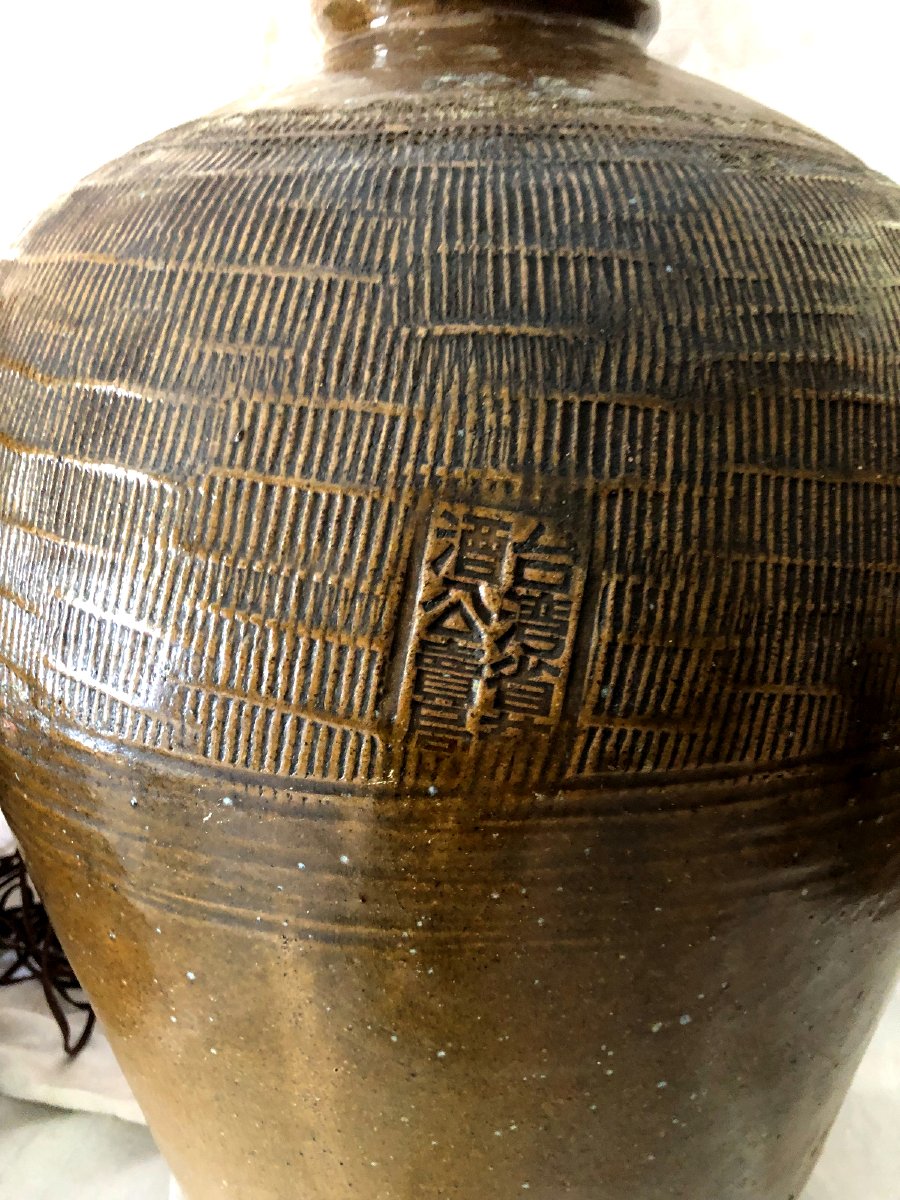 Pair Of Glazed Taiwanese Jars, Circa 1940-photo-4