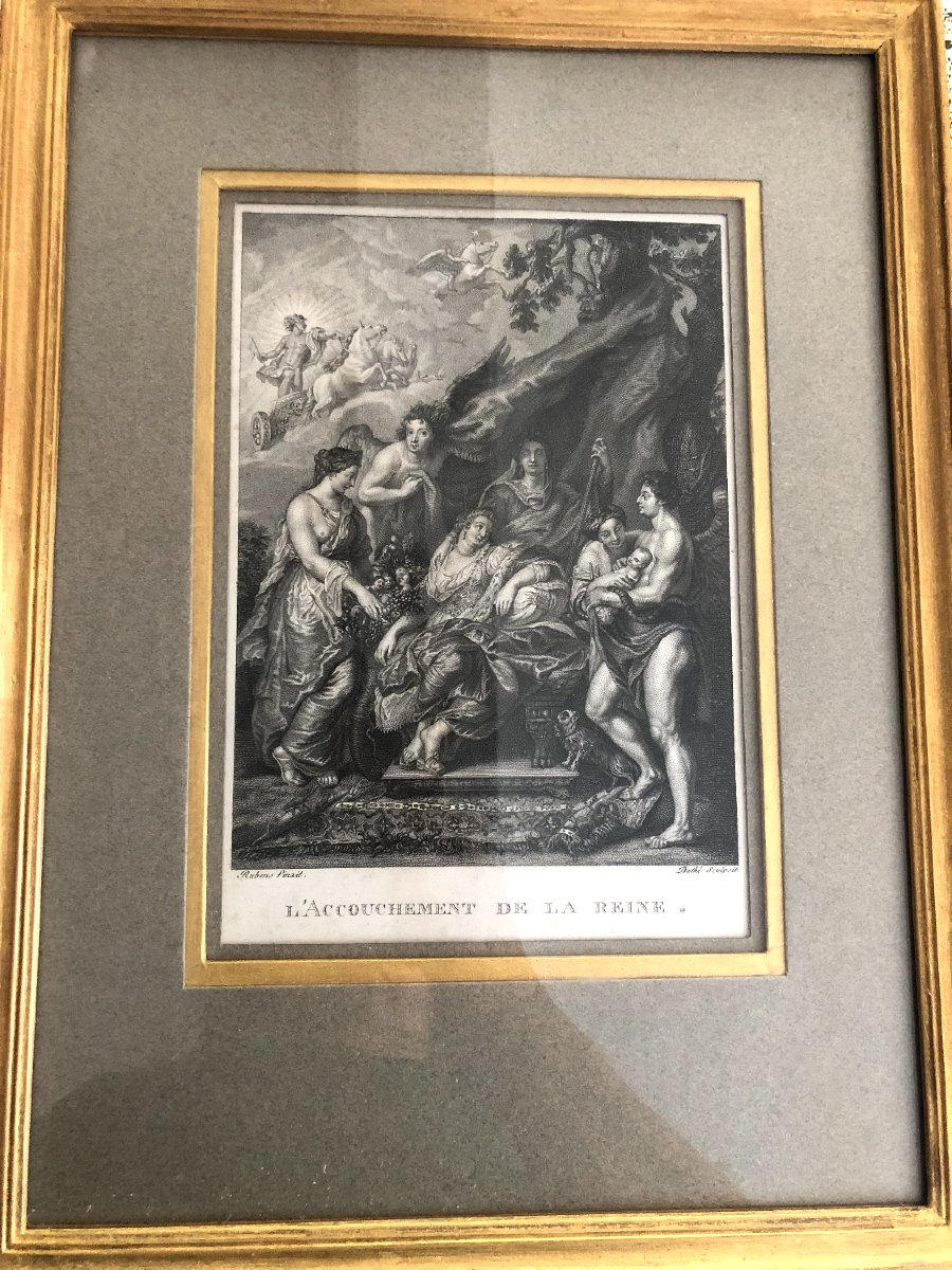 Engraving: *the Birth Of Louis XIII, Or The Queen's Childbirth*, After Rubens, 1810-photo-2