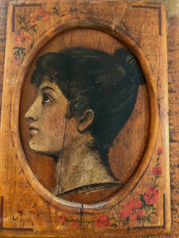 Portrait en camée Néo-Classique d'une Jeune Femme -photo-2