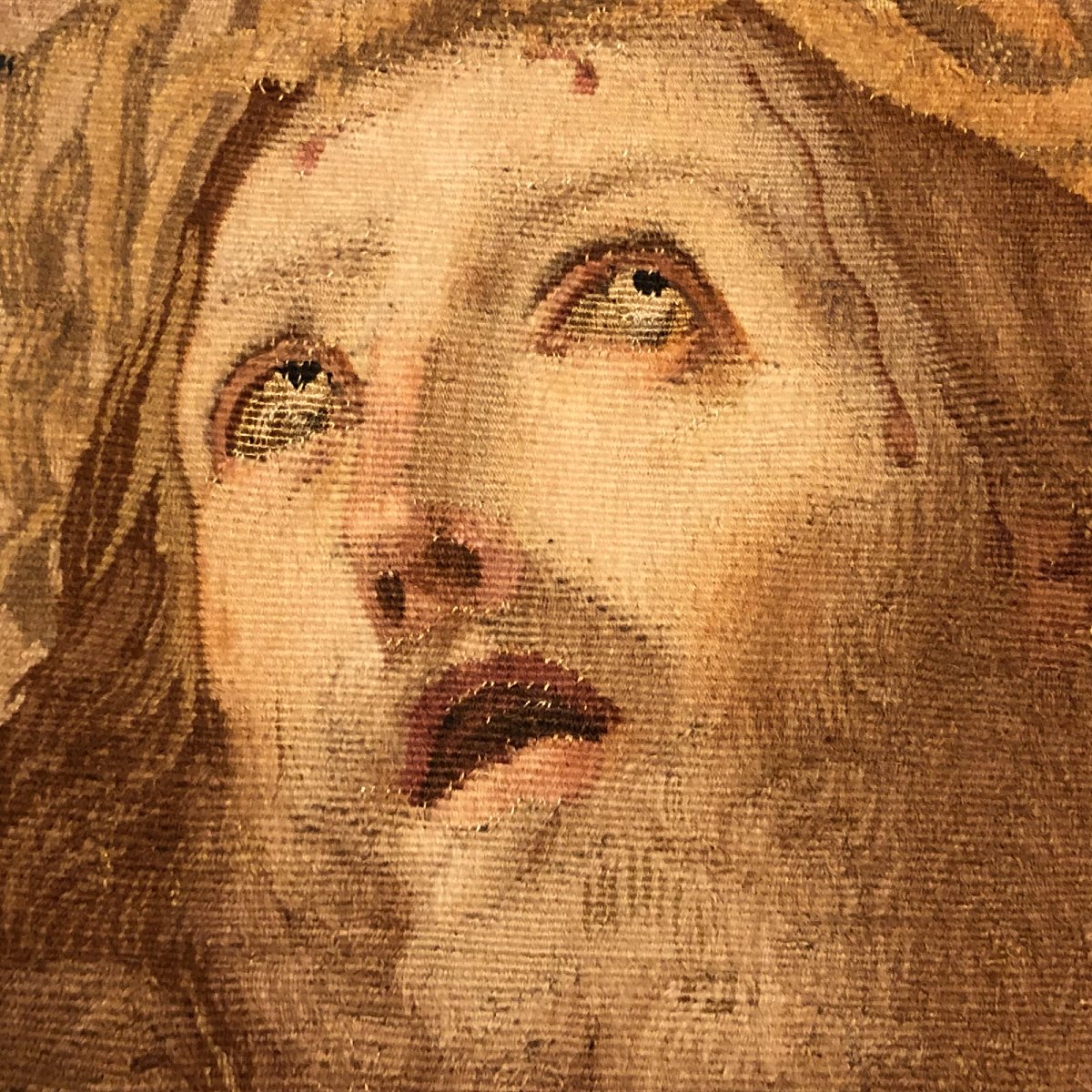Christ  " Ecce Homo" d'après Guido Reni , tapisserie des Gobelins XVIII avec documentation-photo-2