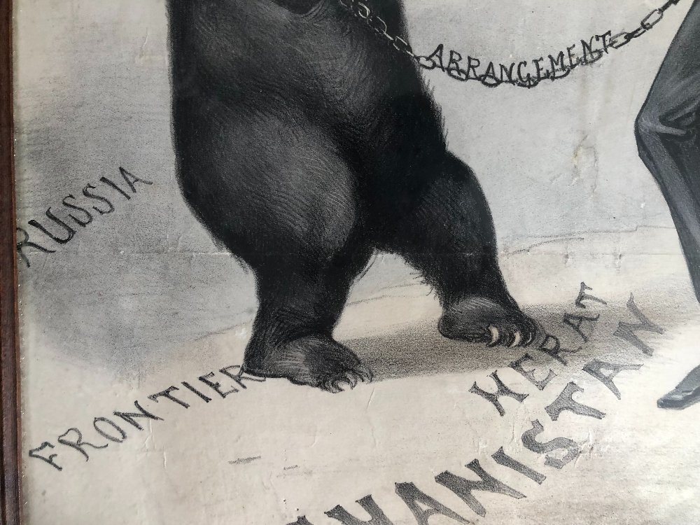 British-russian Geopolitical Satirical Lithograph, 1885-photo-2