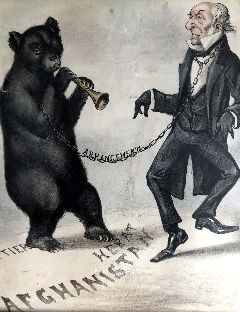 British-russian Geopolitical Satirical Lithograph, 1885-photo-2