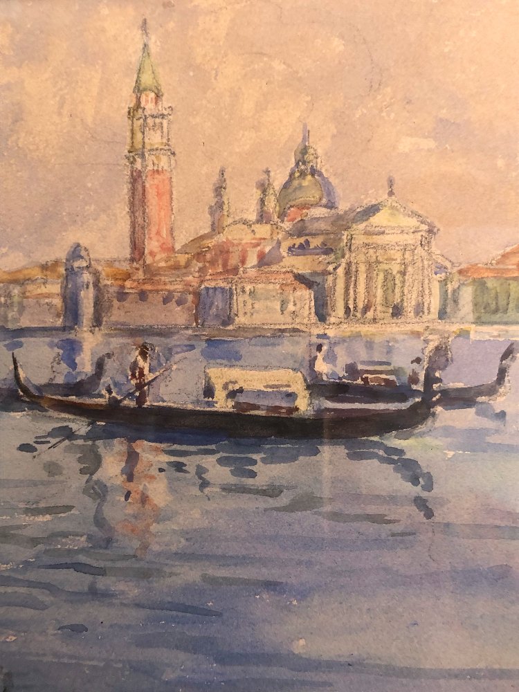 Vue de San Maria Maggiore Grand Canal de Venise fin XIX