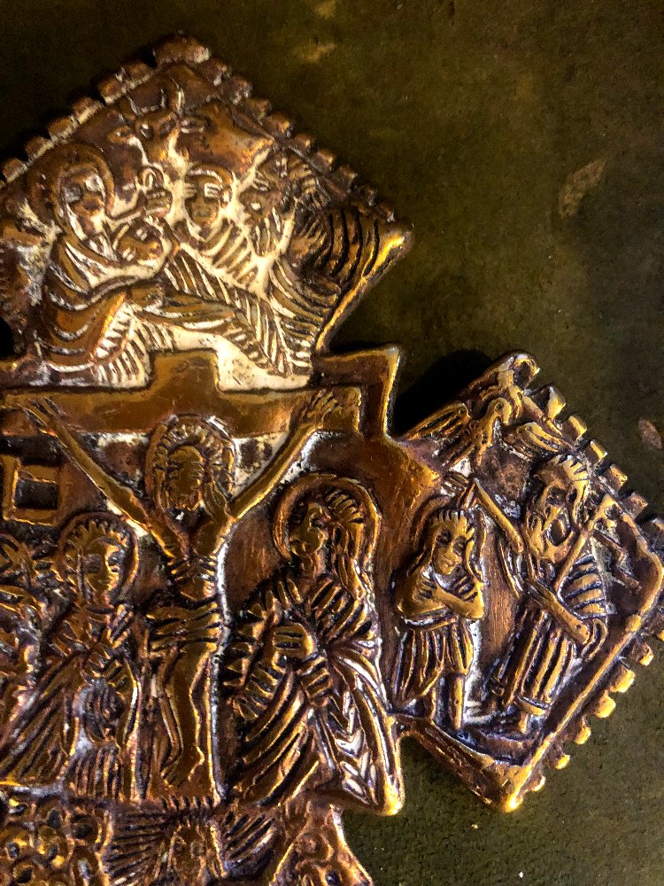  Croix de bénédiction manuelle (Meskel) Ethiopienne début XX-photo-3