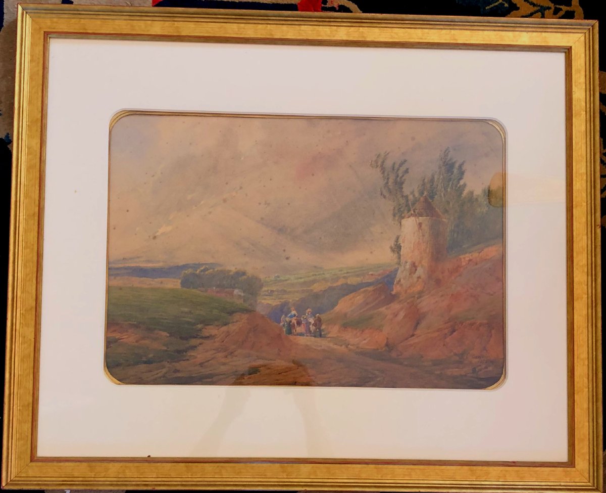 A Provençal Painting By Louis-edouard Cauvin, 1874-photo-2