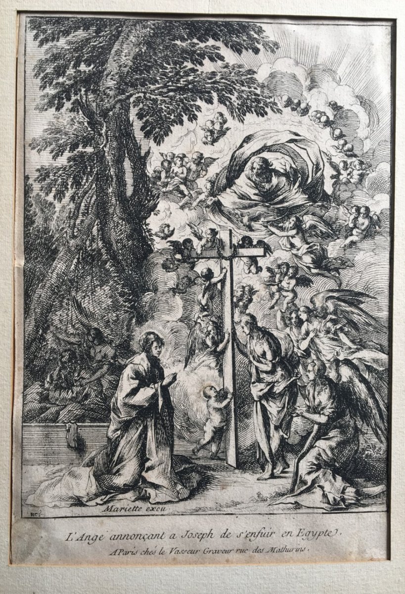 XVII Italian Engraving By Pietro Testa And Nicolas Cochin