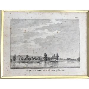 Vue De Marietta Sur Les Rives Du Ohio Tardieu L’aine XVIII