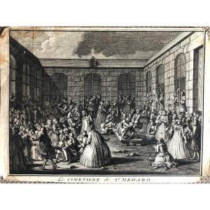 Gravure janséniste Les Convulsionnaires de St Médard 1727 de Bernard Picart