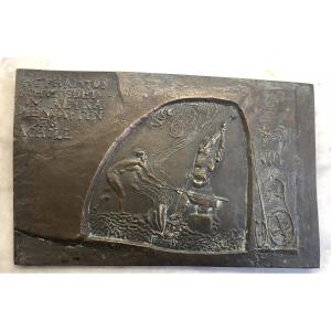 Bronze Bas-relief By Hans Wimmer, Germany 1961