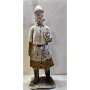Scholarly Dignitary, Ming Dynasty, China 1368-1644, Glazed Terracotta With Removable Head