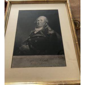 Engraved Portrait Of Captain John Schank Of The Royal Navy, Naval Architect 1789