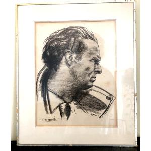 Edition Commémorative 1936 du Portrait de Mermoz par Milivoy Uzelac
