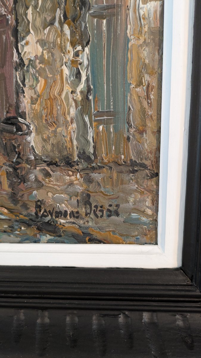 Raymond Besse (1899–1969) Rue Quincampois — Série « Vieux Paris » Huile sur toile — Signée en b-photo-2