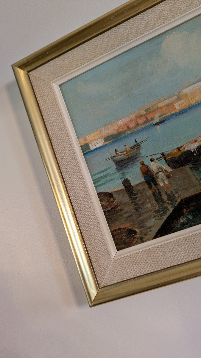 Radames Scoppa (naples, 1877 - 1957) - The Bay Of Naples With Vesuvius-photo-3