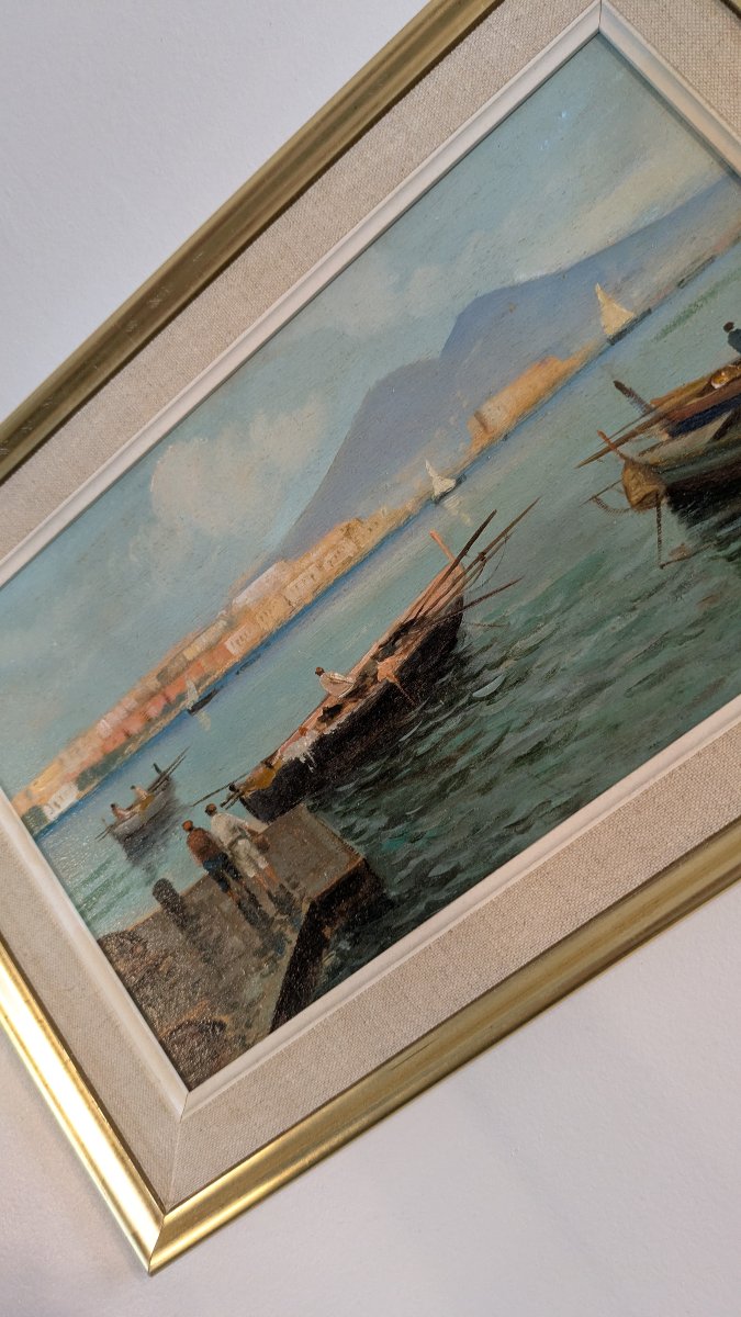 Radames Scoppa (naples, 1877 - 1957) - The Bay Of Naples With Vesuvius-photo-1