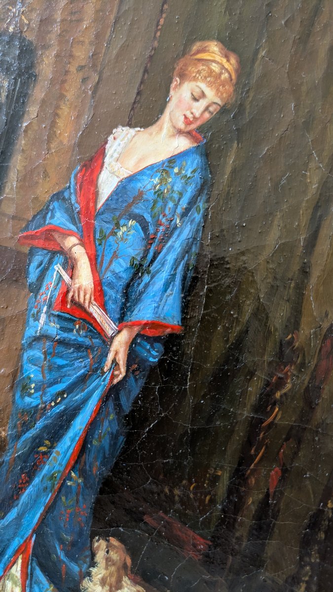 Lebruny — La Dame au kimono, d'après Frans Verhas-photo-1