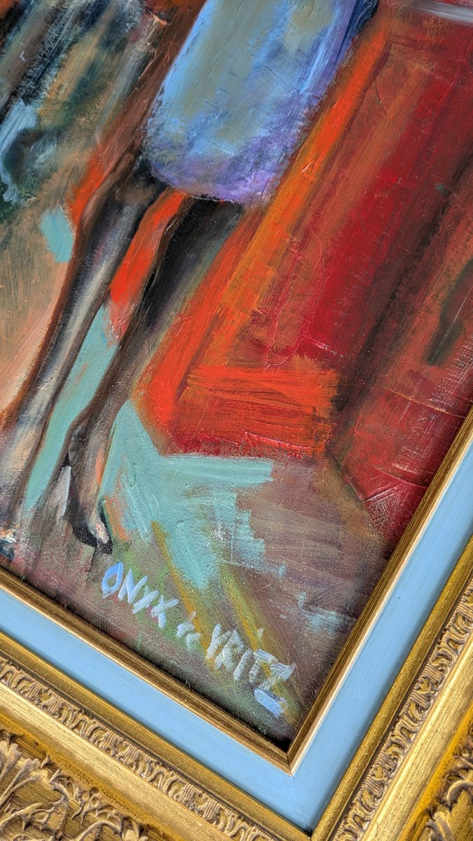 Onyx de Vritz (1947 - 2013) Le Groom Huile sur toile-photo-4