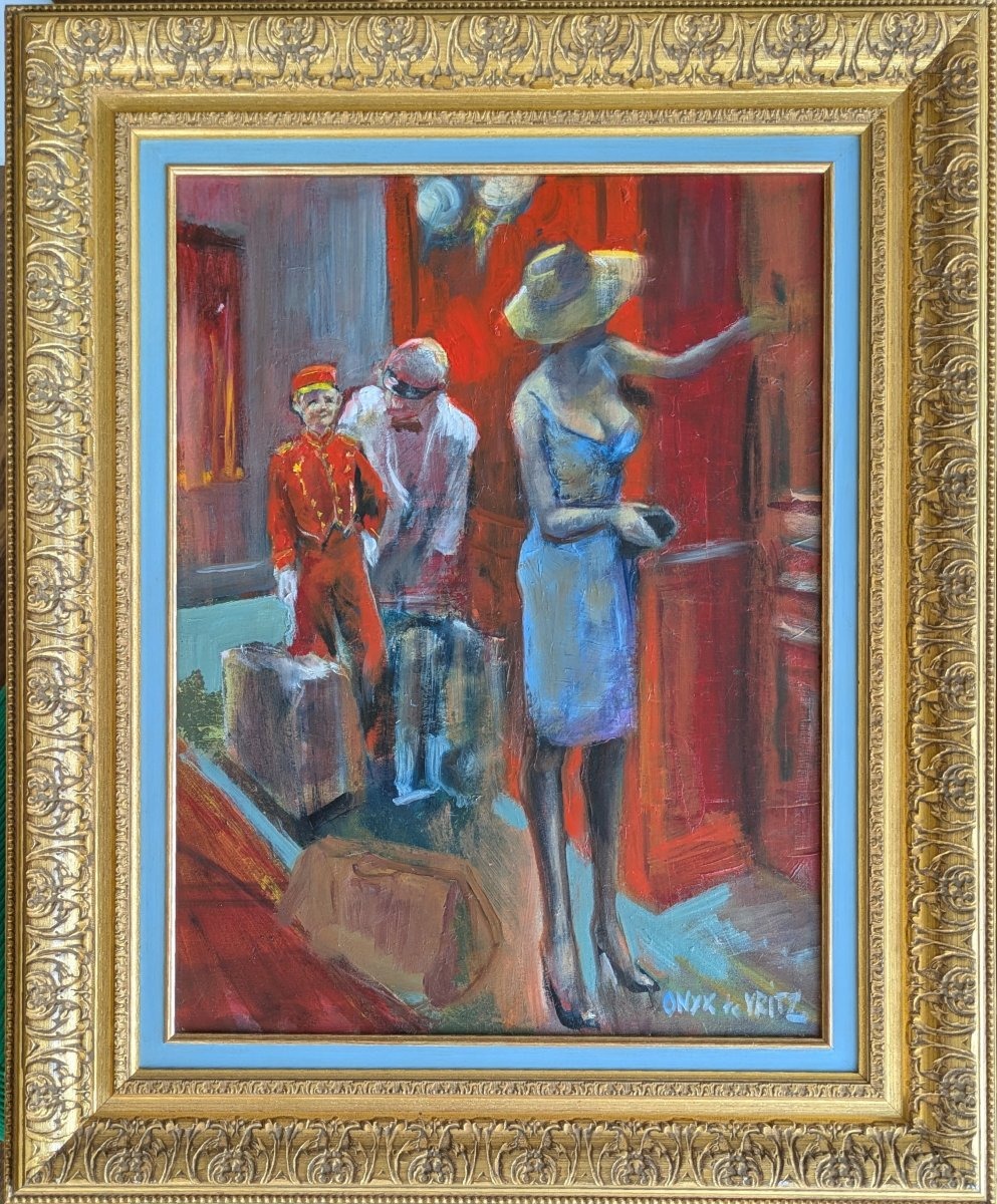 Onyx de Vritz (1947 - 2013) Le Groom Huile sur toile