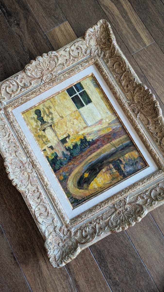 Jean-Adrien Mercier (1899-1995) Vue du pavillon du château de Châteaubriant-photo-2