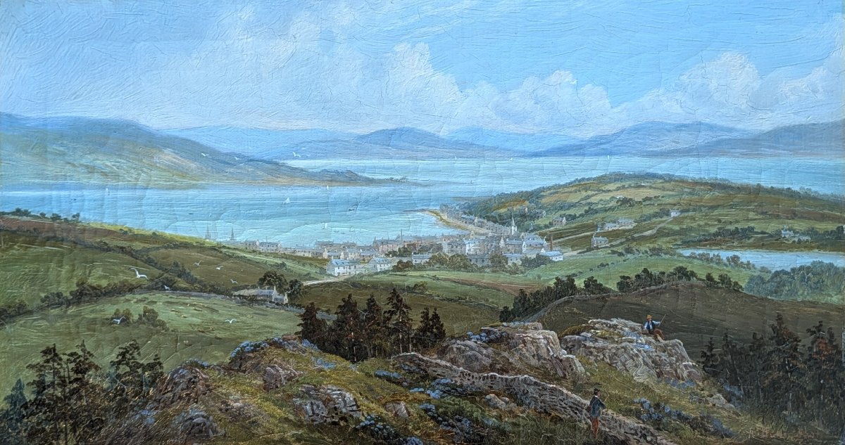 Albert Dunington (1860–1928) — “the Clyde, Rothesay From Barone Hill,” Scotland