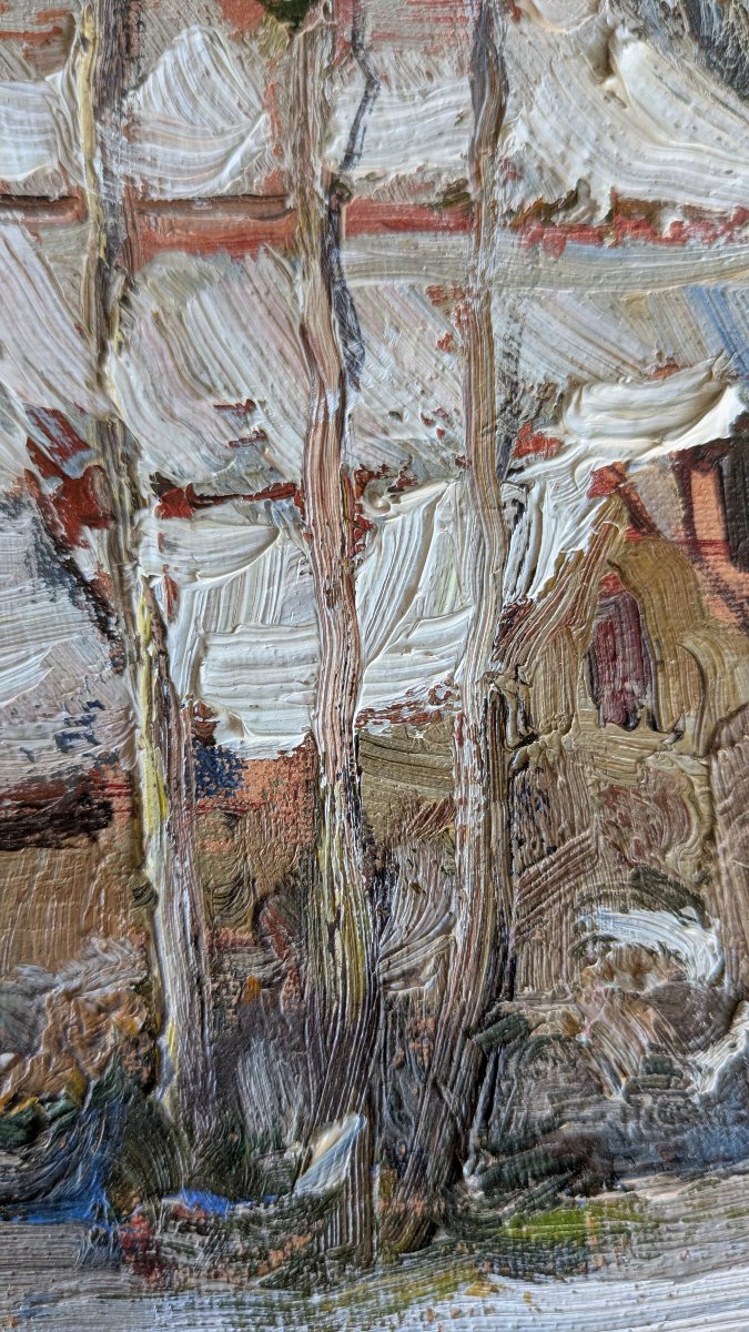 Marcel Azema  (1904-1999) — Mouliherne sous la neige, Maine-et-Loire-photo-4