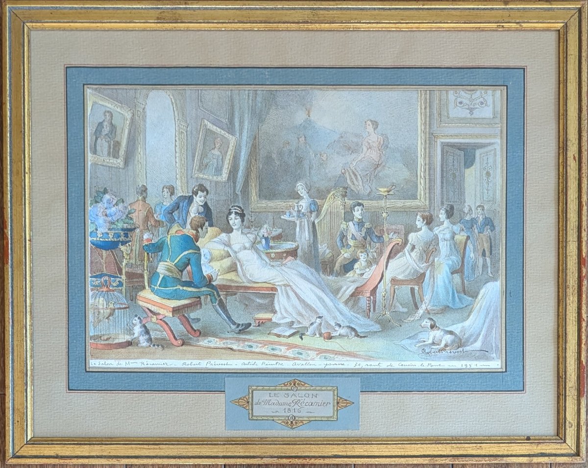 Robert Prévost (1893–1967) — Madame Récamier’s Salon