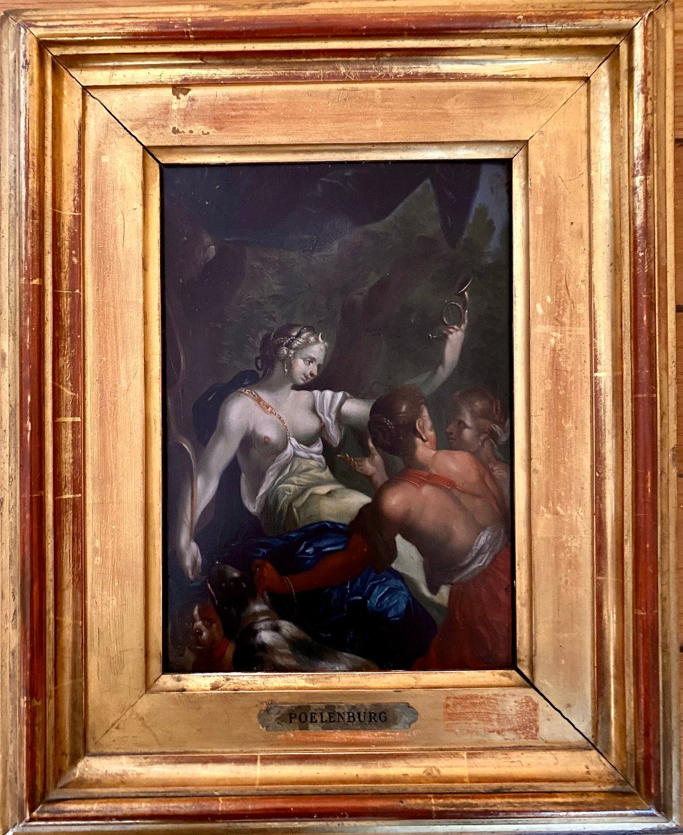 Attribué à Nikolaas Verkolje (delft 1673 – 1746 Amsterdam) Diane et ses Nymphes-photo-2