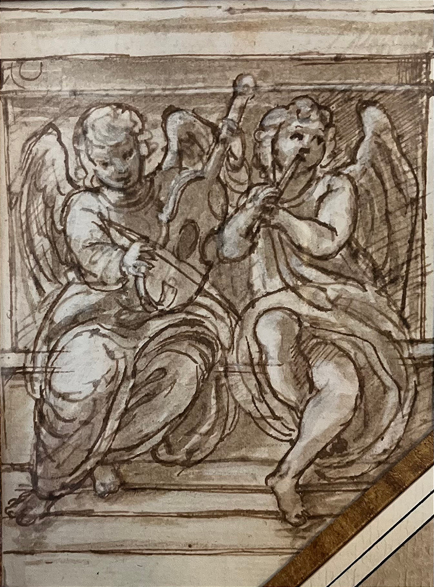 ÉCOLE ITALIENNE DU XVIIE SIECLE, Anges Musiciens-photo-2