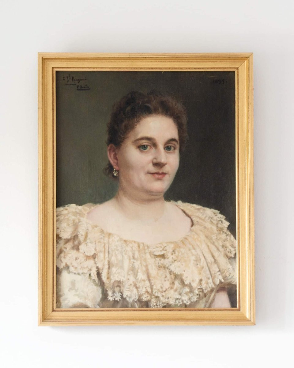 Paul Saïn (avignon, 1853-1908) Pair Of Portraits-photo-3