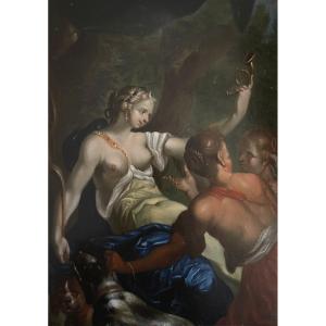 Attribué à Nikolaas Verkolje (delft 1673 – 1746 Amsterdam) Diane et ses Nymphes