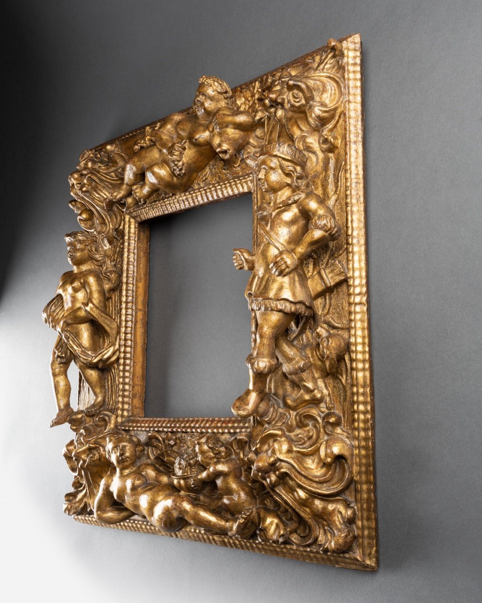 4 Seasons Frame - Golden Wood - Italy (florence) - Circa 1600-photo-4