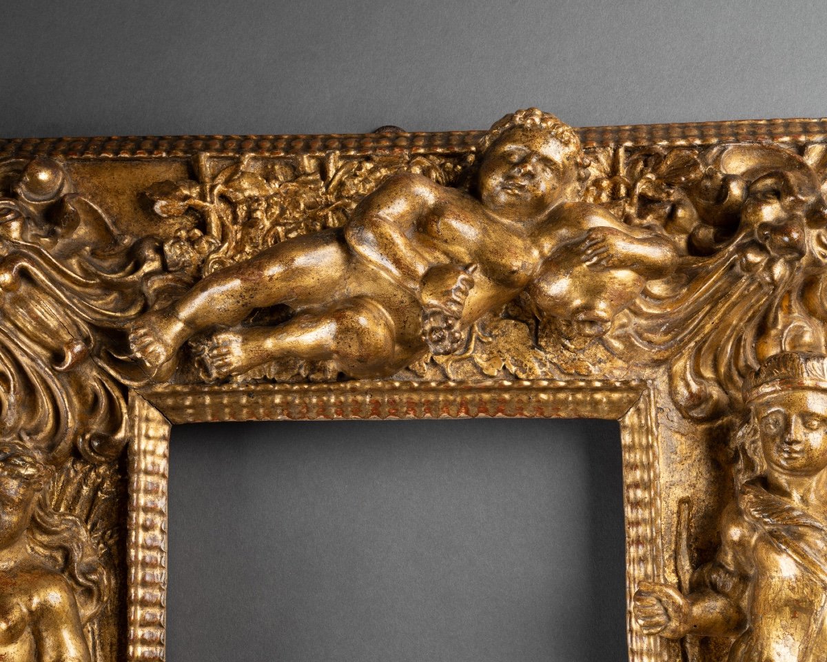 4 Seasons Frame - Golden Wood - Italy (florence) - Circa 1600-photo-5