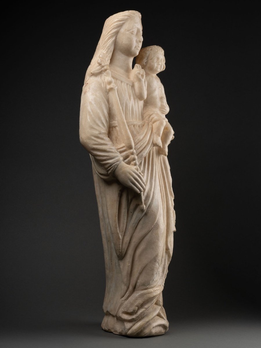 Virgin And Child In Marble - Italy - 16th Century-photo-3