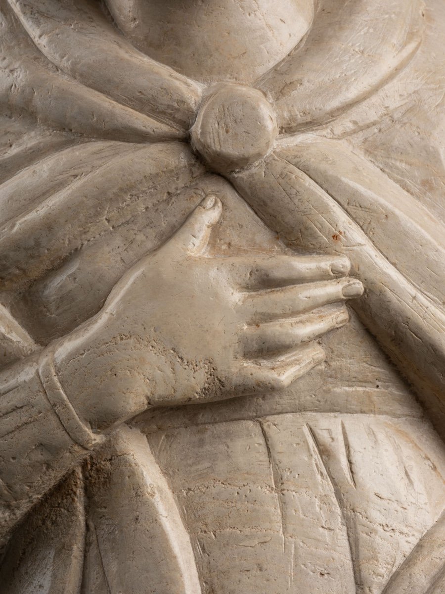Demi-buste d'Une Vierge De l'Annonciation - Italie - Fin Du XVe Siècle-photo-3