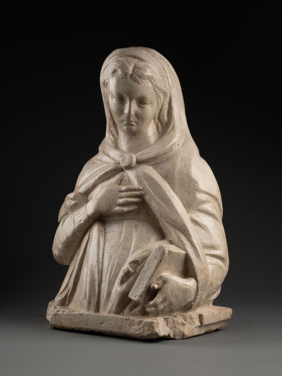 Demi-buste d'Une Vierge De l'Annonciation - Italie - Fin Du XVe Siècle-photo-1