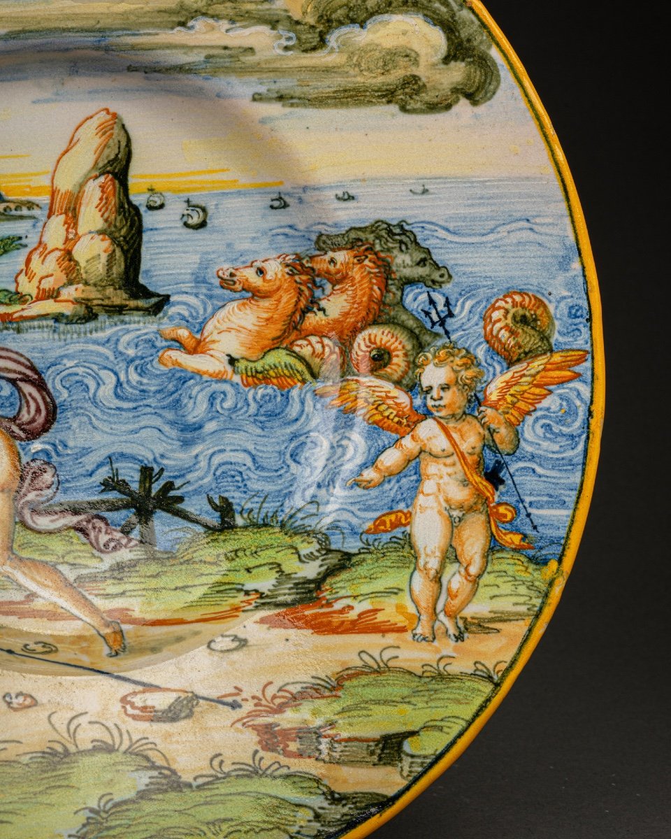 Historiated Majolica Urbino, Circa 1550-70 - Probably Fontana Workshop-photo-4
