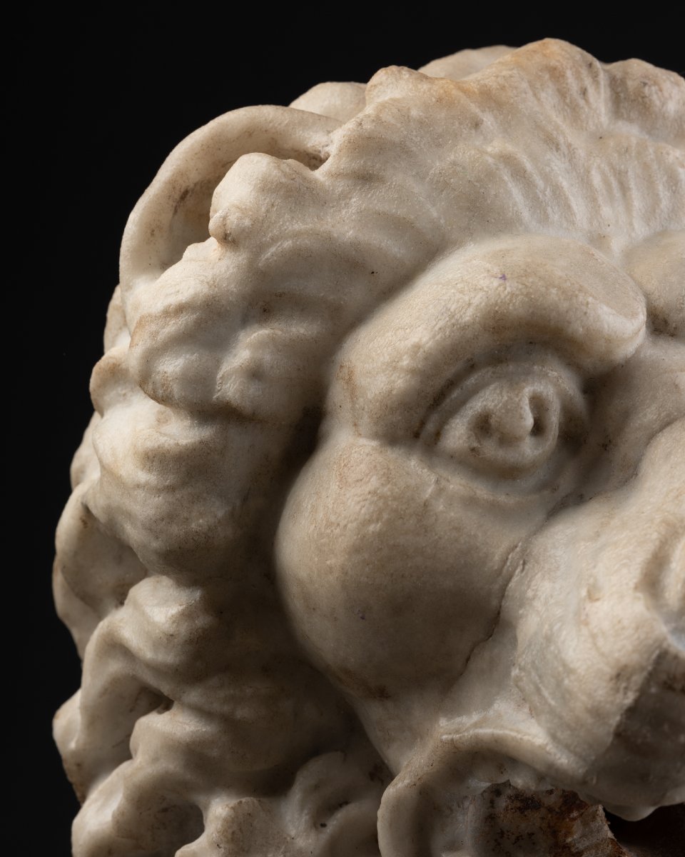 Têtes de lions en marbre - Italie - XVIe siècle-photo-7