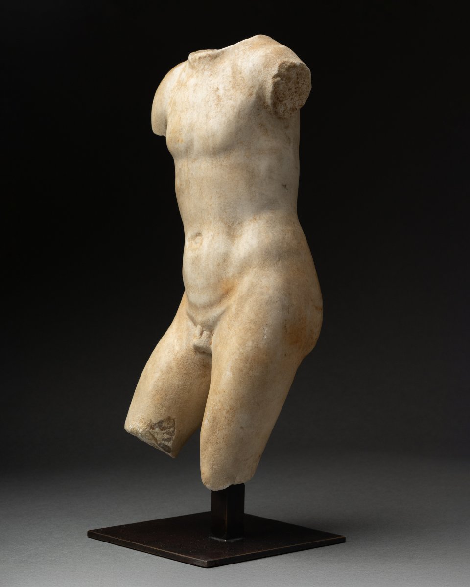Torse masculin en marbre - Époque romaine - I-IIe après notre ère-photo-4