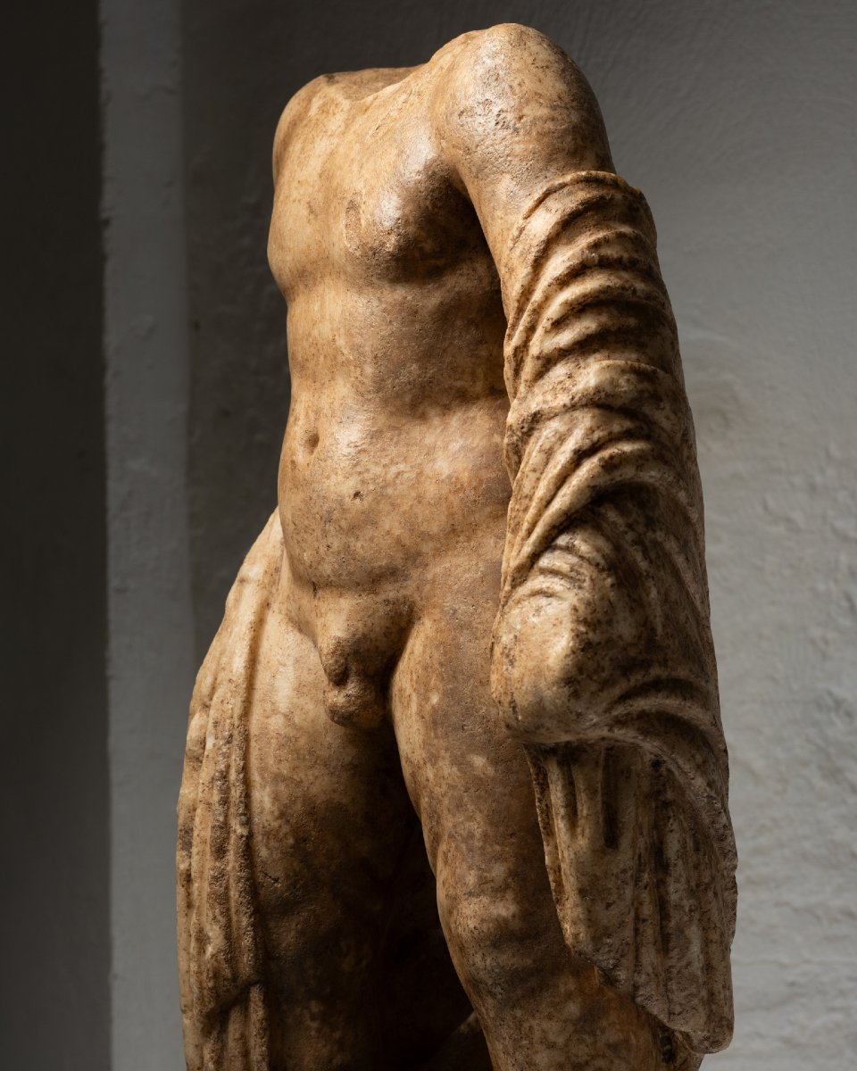 Torse en marbre de Ganymède – Empire romain – IIe siècle ap. JC-photo-2