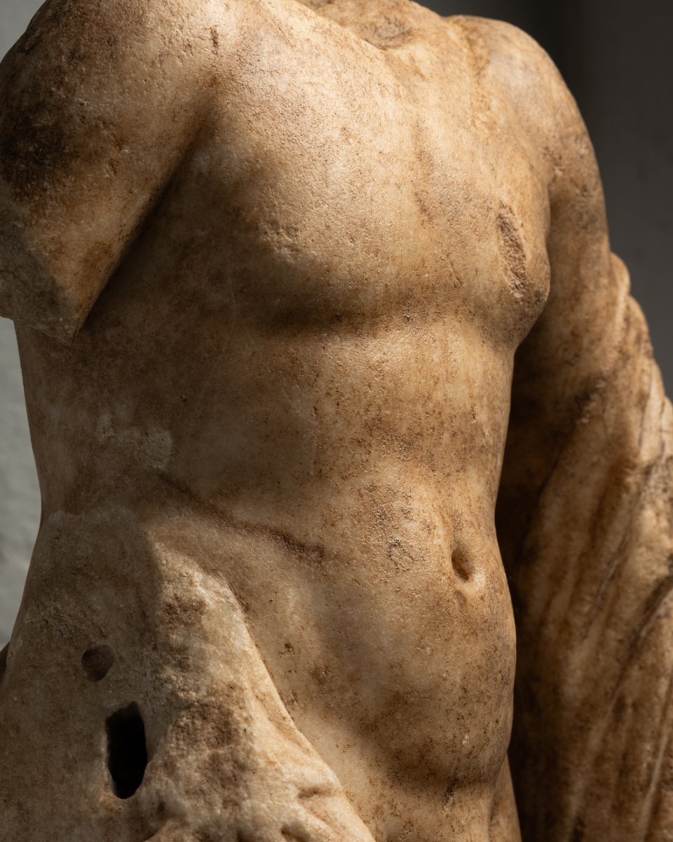 Torse en marbre de Ganymède – Empire romain – IIe siècle ap. JC-photo-8