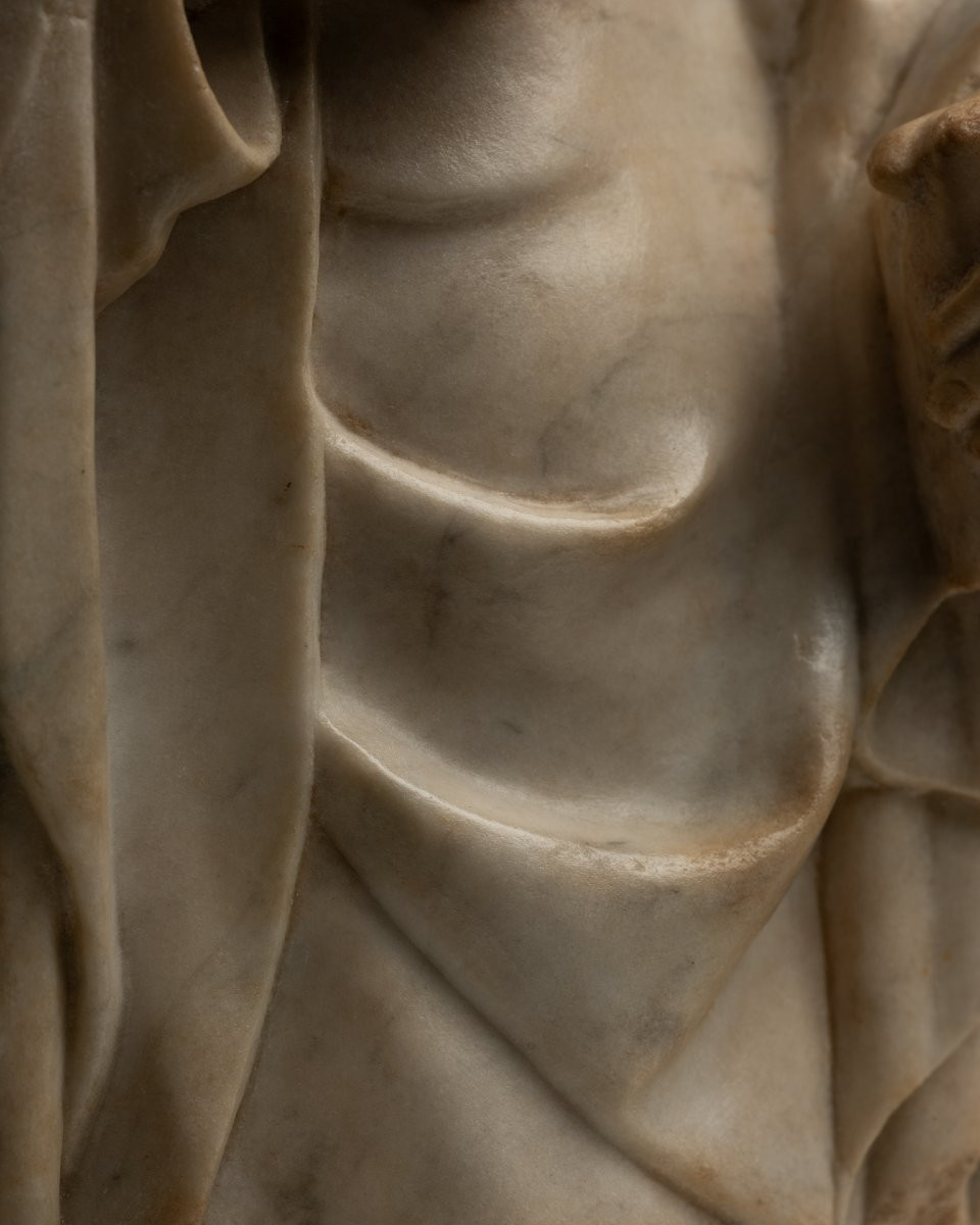 Sculpture représentant un saint – Ile-de-France – XIVeme siècle-photo-4